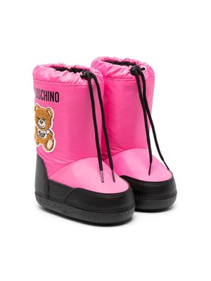 Moschino Kids Teddy Bear-motif snow boots - Pink