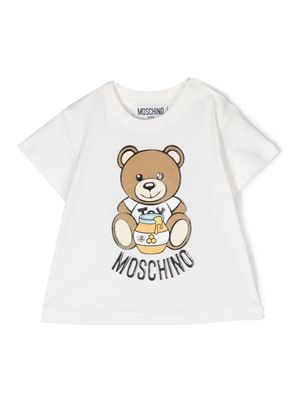 Moschino Kids teddy bear-motif T-shirt - White