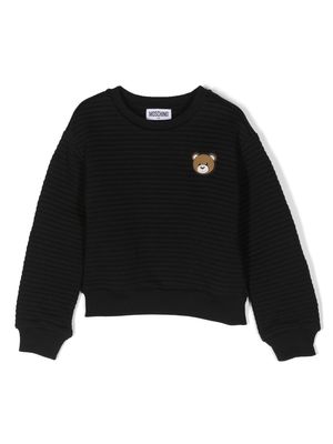 Moschino Kids Teddy Bear patch sweatshirt - Black