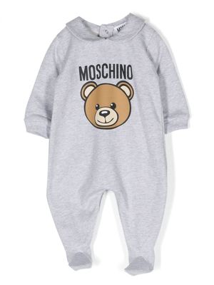 Moschino Kids Teddy Bear-print cotton pyjamas - Grey