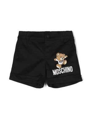 Moschino Kids Teddy Bear-print shortd - Black