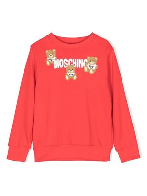 Moschino Kids Teddy Bear-print sweatshirt - Red