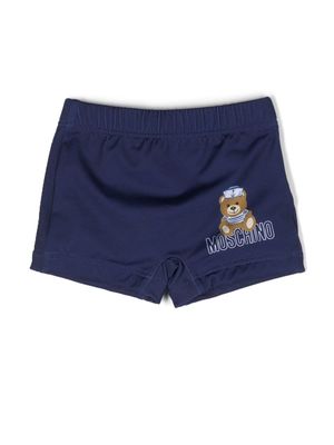Moschino Kids Teddy Bear print swim shorts - Blue