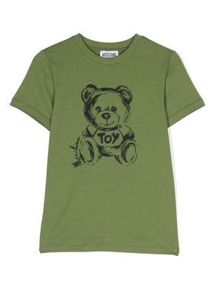 Moschino Kids Teddy Bear-print T-shirt - Green