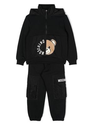 Moschino Kids Teddy Bear-print track suit - 60100 - nero
