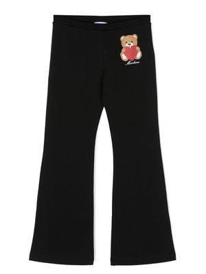 Moschino Kids Teddy-bear print trousers - Black
