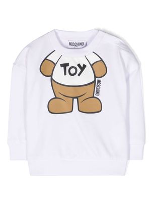 Moschino Kids Teddy Bear printed sweatshirt - White