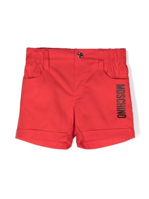 Moschino Kids Teddy Bear short shorts - Red