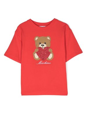 Moschino Kids Teddy Bear short-sleeve T-shirt - Red