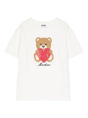 Moschino Kids Teddy Bear short-sleeve T-shirt - White