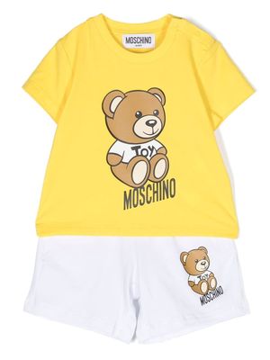 Moschino Kids Teddy Bear shorts set - Yellow