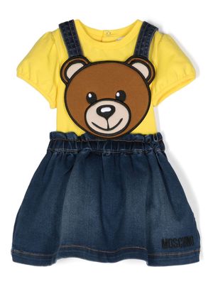Moschino Kids Teddy Bear skirt set - Yellow