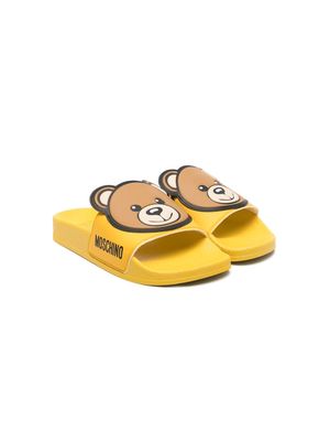 Moschino Kids Teddy Bear slides - Yellow