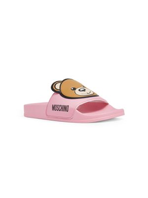 Moschino Kids Teddy Bear slippers - Pink