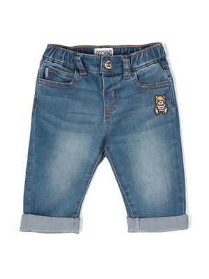Moschino Kids Teddy Bear tapered jeans - Blue