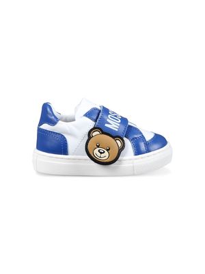Moschino Kids Teddy Bear two-tone sneakers - Blue