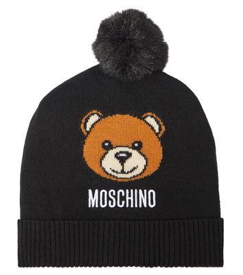 Moschino Kids Teddy bear wool-blend beanie