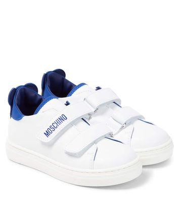 Moschino Kids Teddy leather sneakers