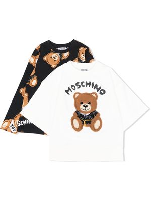 Moschino Kids Teddy-motif T-shirt set - Black