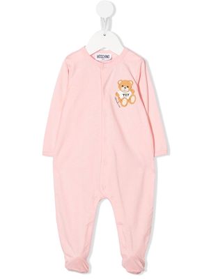Moschino Kids teddy print cotton pajamas - Pink