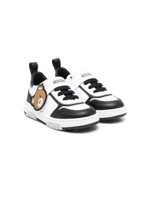 Moschino Kids Toy-Bear patch low-top sneakers - White