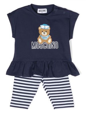 Moschino Kids two-piece Teddy Bear-motif tracksuit - Blue