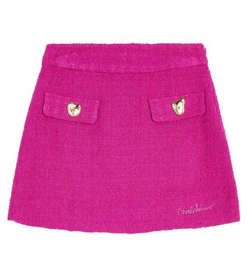 Moschino Kids Wool-blend bouclé skirt