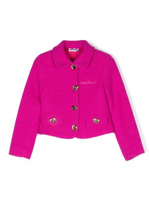 Moschino Kids wool-blend tailored jacket - Pink