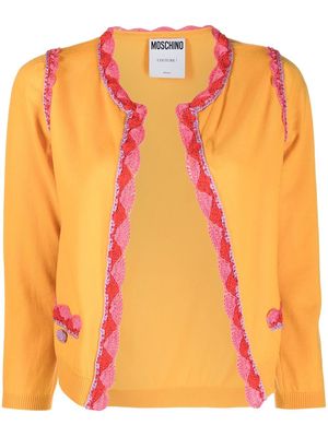 Moschino knitted round-neck cardigan - Orange
