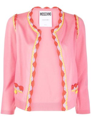 Moschino knitted round-neck cardigan - Pink