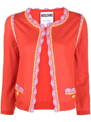 Moschino knitted round-neck cardigan - Red