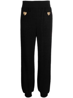 Moschino knitted track trousers - Black