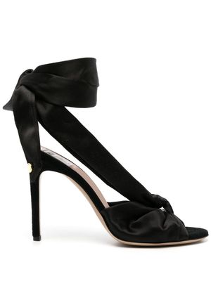 Moschino knot-detailing satin sandals - Black