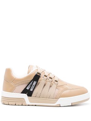 Moschino lace-detailed panelled trainers - Neutrals