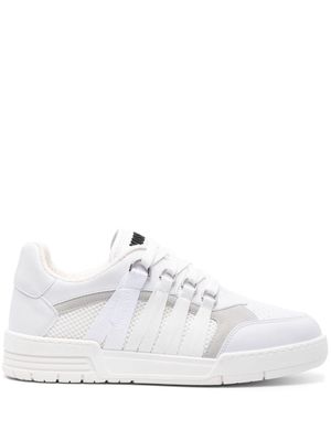 Moschino lace-detailed panelled trainers - White