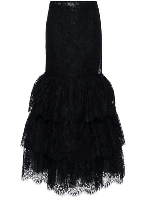 Moschino lace-overlay skirt - Black