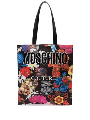 Moschino large floral-print tote bag - Multicolour