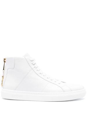 Moschino leather hi-top sneakers - White
