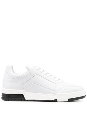 Moschino leather lace-up sneakers - White