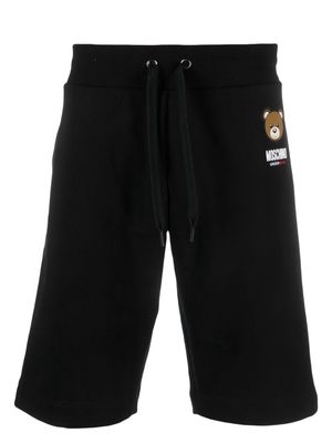 Moschino Leo Teddy-print bermuda shorts - Black
