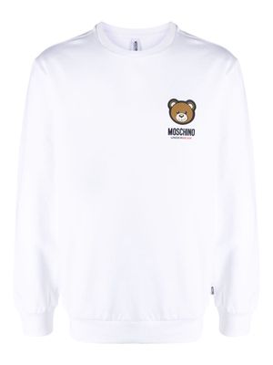 Moschino Leo Teddy-print sweatshirt - White