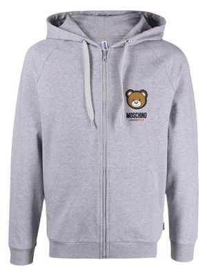 Moschino Leo Teddy zipped hoodie - Grey
