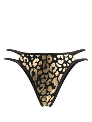 Moschino leopard-print bikini brief - Black