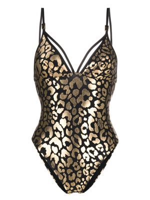 Moschino leopard-print one-piece swimsuit - Black