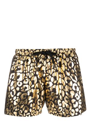 Moschino leopard-print swim shorts - Black