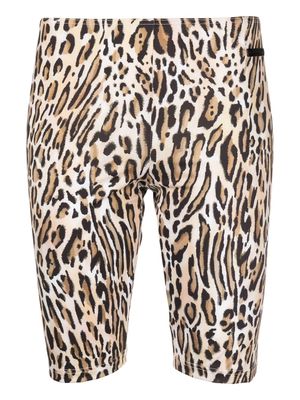 Moschino leopard-print swim shorts - Neutrals