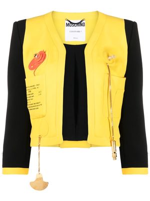 Moschino Life Vest cropped jacket - Black