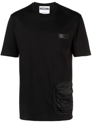 Moschino logo-appliqué cotton T-shirt - Black
