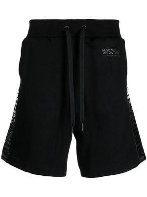 Moschino logo-appliqué drawstring-waist shorts - Black