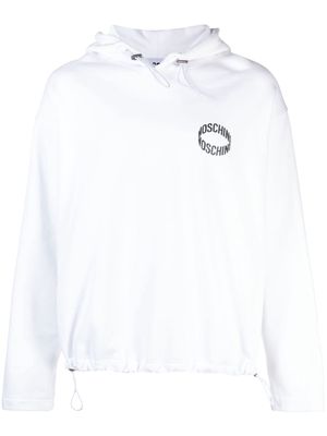 Moschino logo-appliqué organic cotton sweatshirt - White